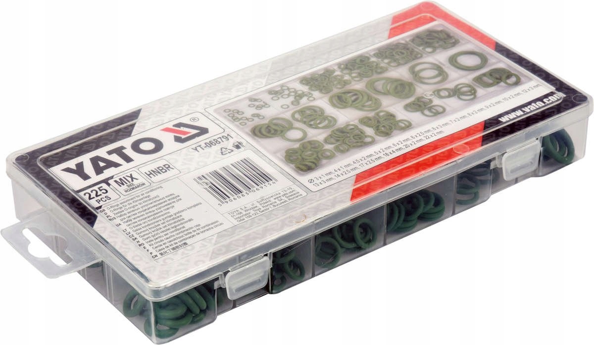 YATO ZESTAW 225 SZT ORINGÓW Z HNBR DO KLIMATYZACJI Kod producenta YT-068791