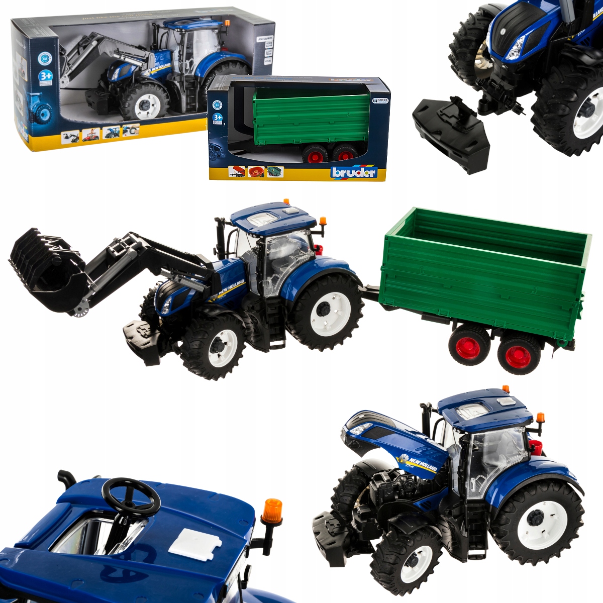 

Ciągnik New Holland T7.315 Przyczepa Z Burtami
