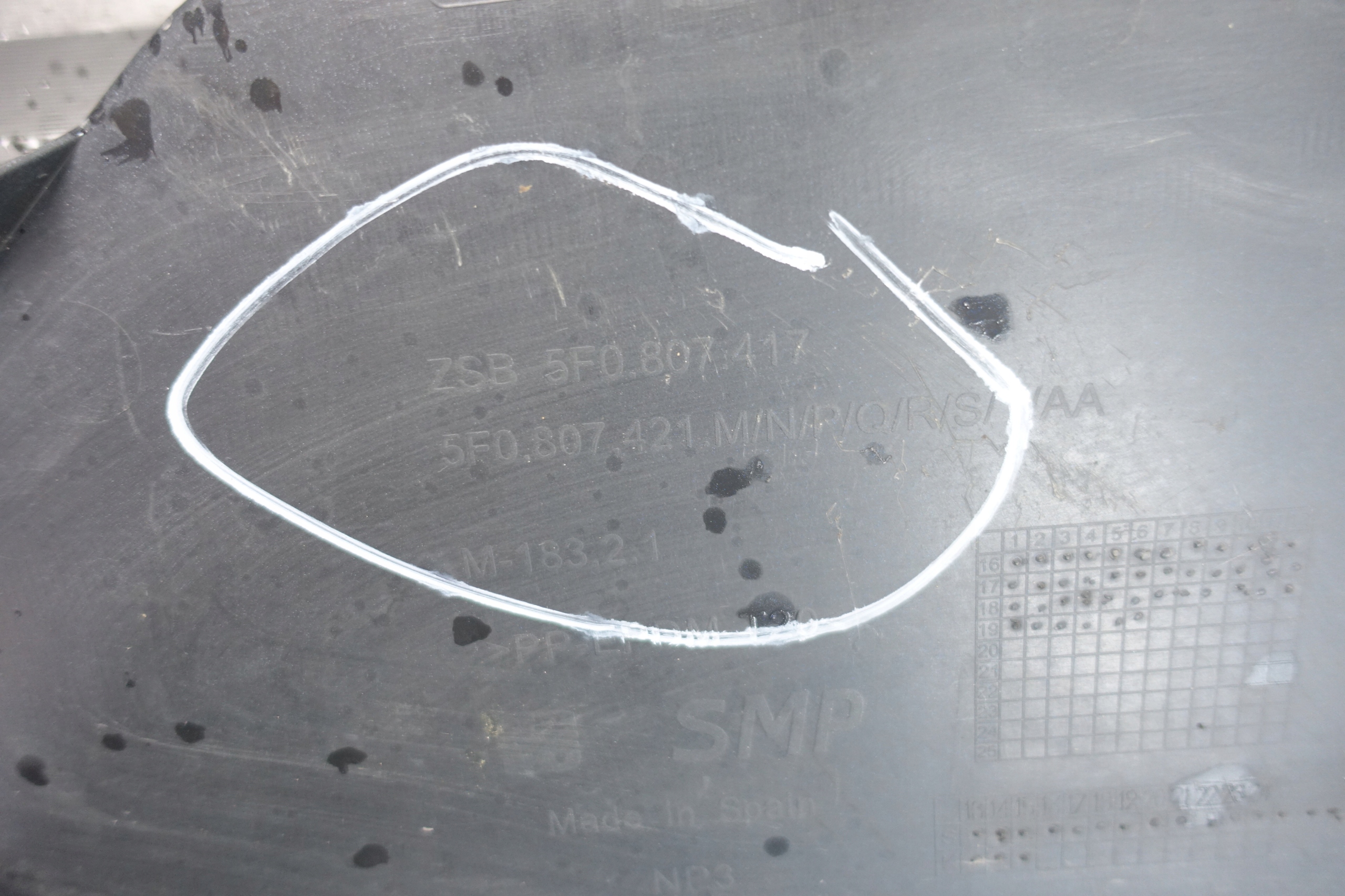 SEAT LEON III 2012- bumper rear part rear 5F0807417