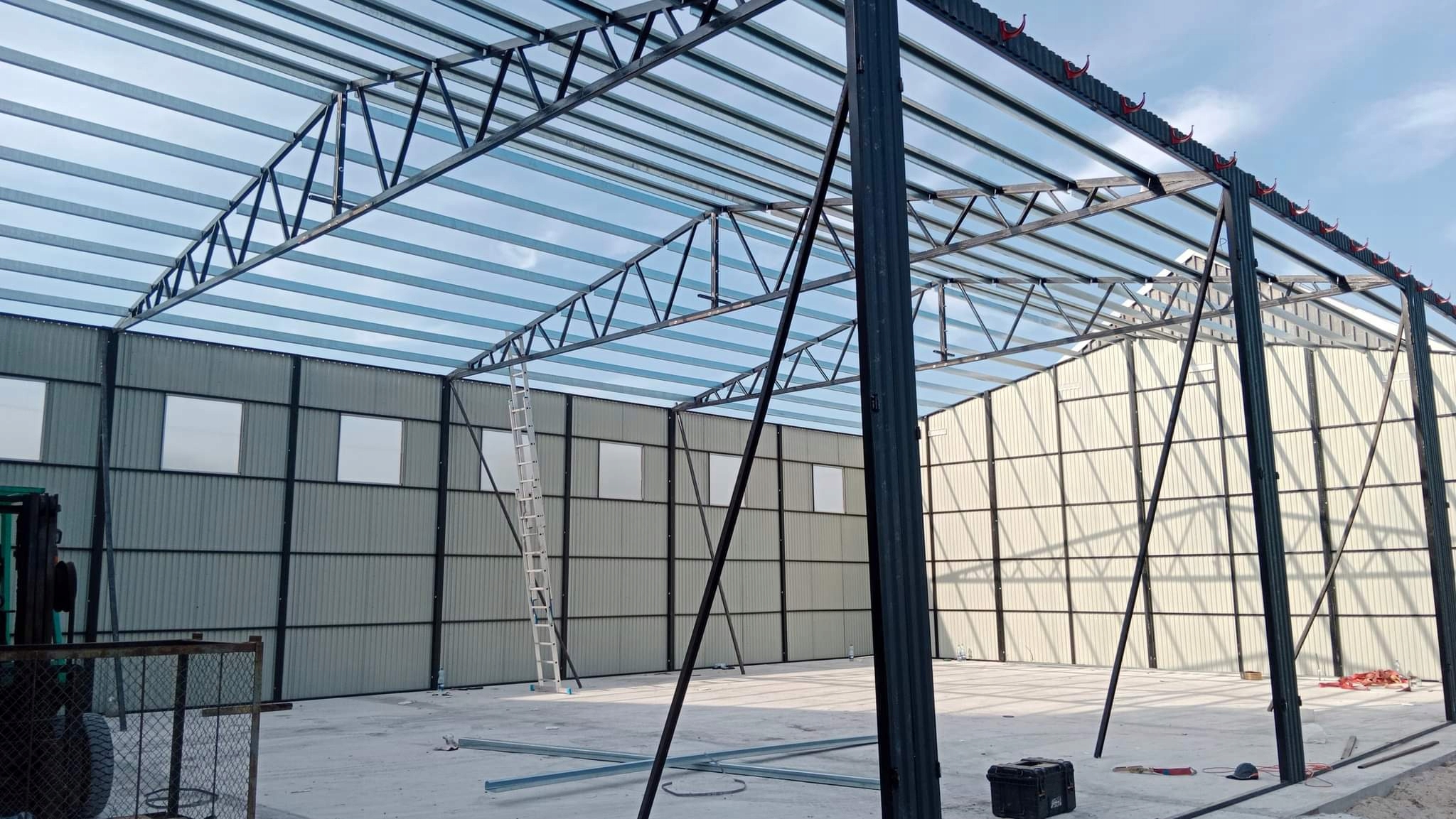 HALA ROLNICZA 12X10 DUŻA HALA bramy okucia Długość 10 m