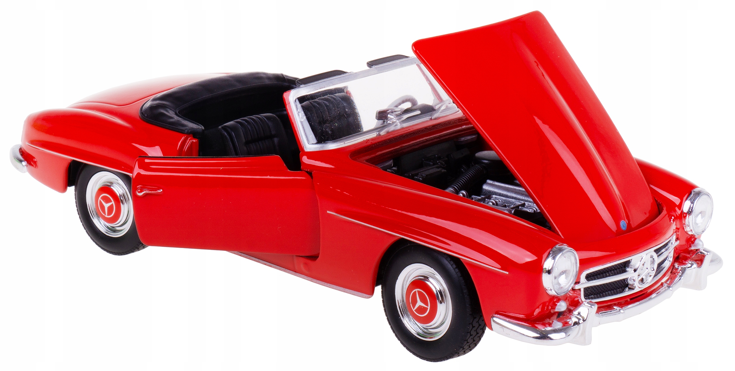 Mercedes-benz 190 Sl 1955 Model Kovový Welly 1:24 Červený