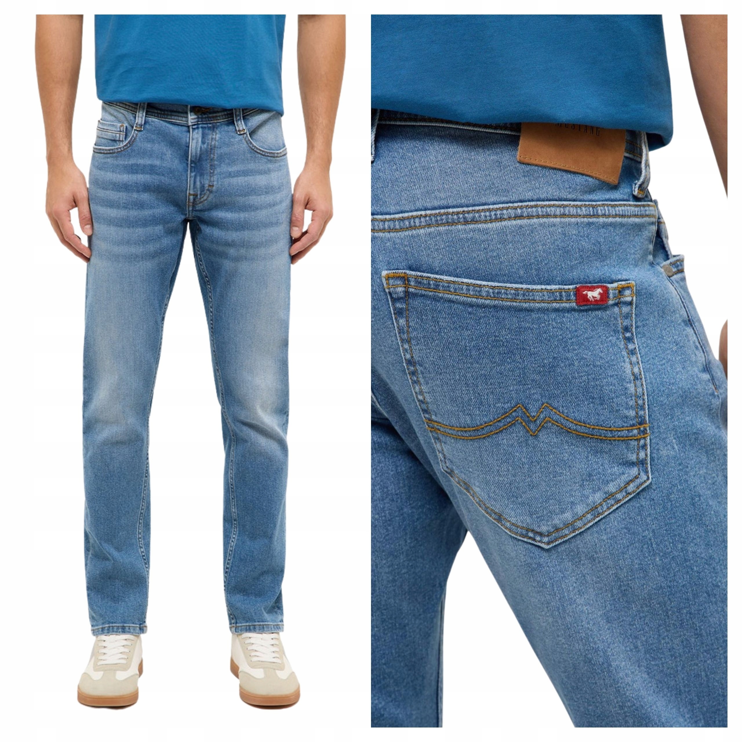 Pánské kalhoty Mustang Style Oregon Slim Džínové Modré W34 L34