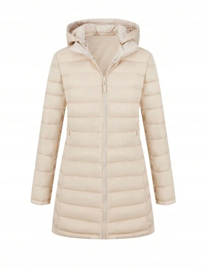 Dámská Oboustranná Béžová Bunda S Kapucí L1F