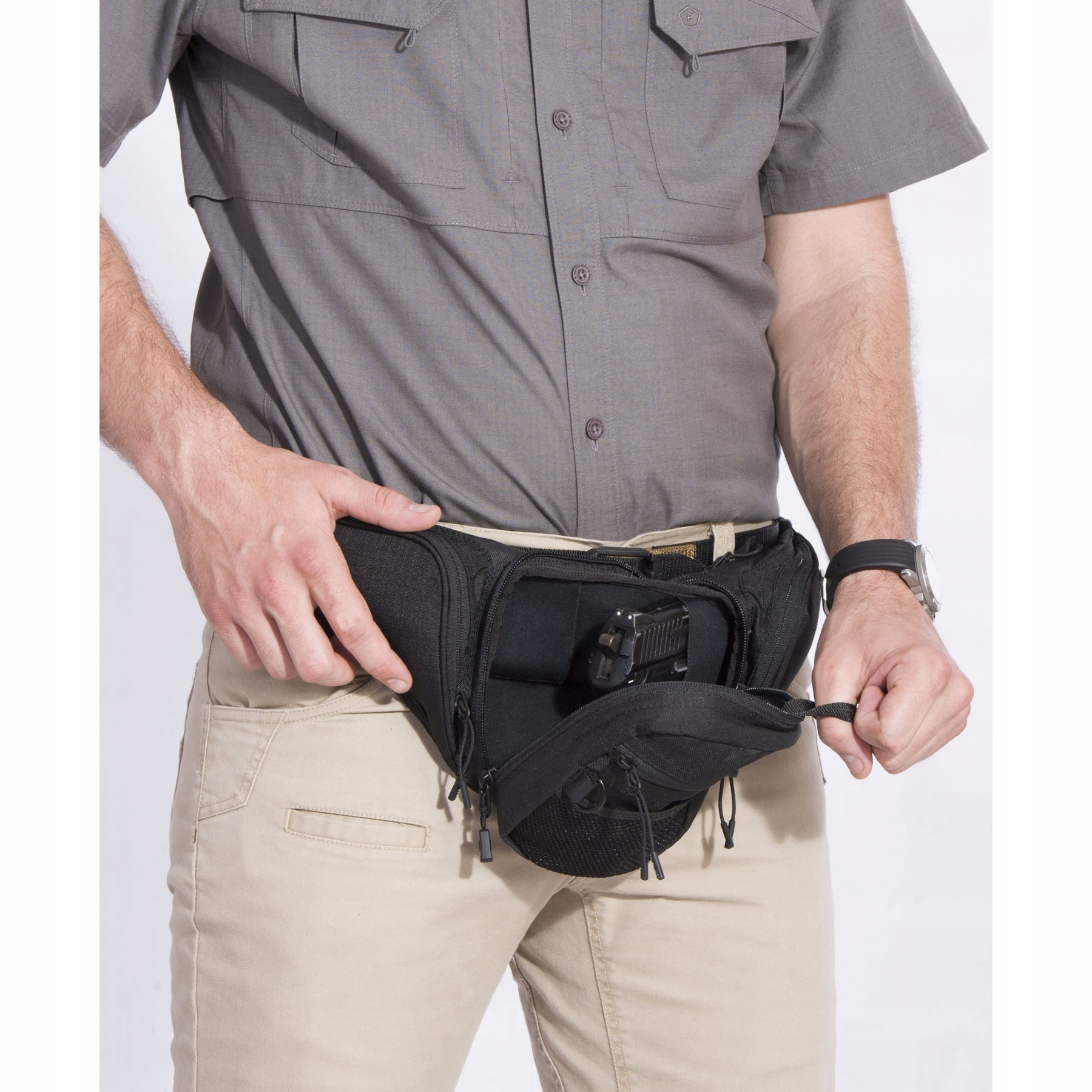 Diskrétní pouzdro na zbraň Ledvinka Pentagon Nemea Gun Pouch černá