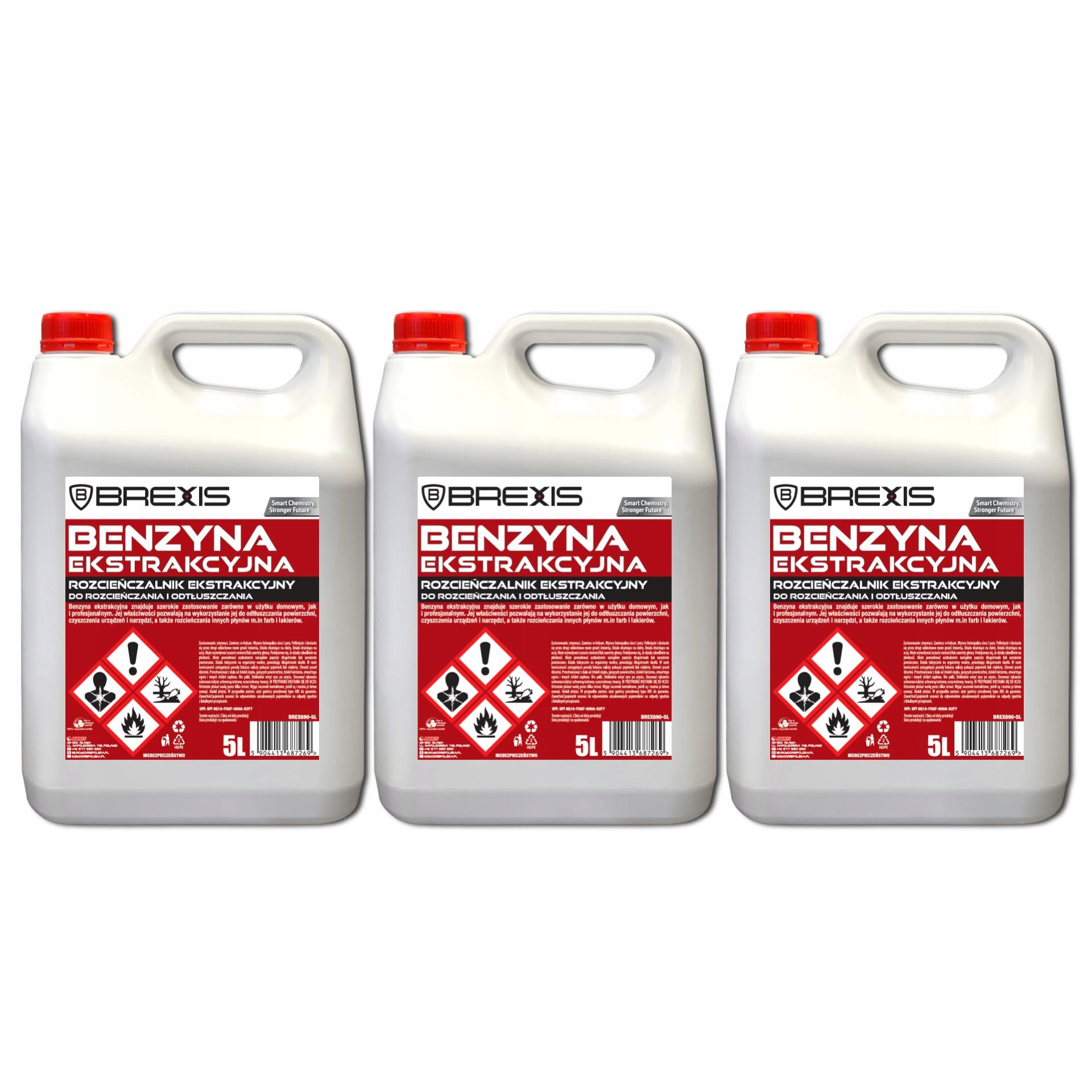 Brexis Extrakční benzín 15 l, sada 3 ks x 5 l