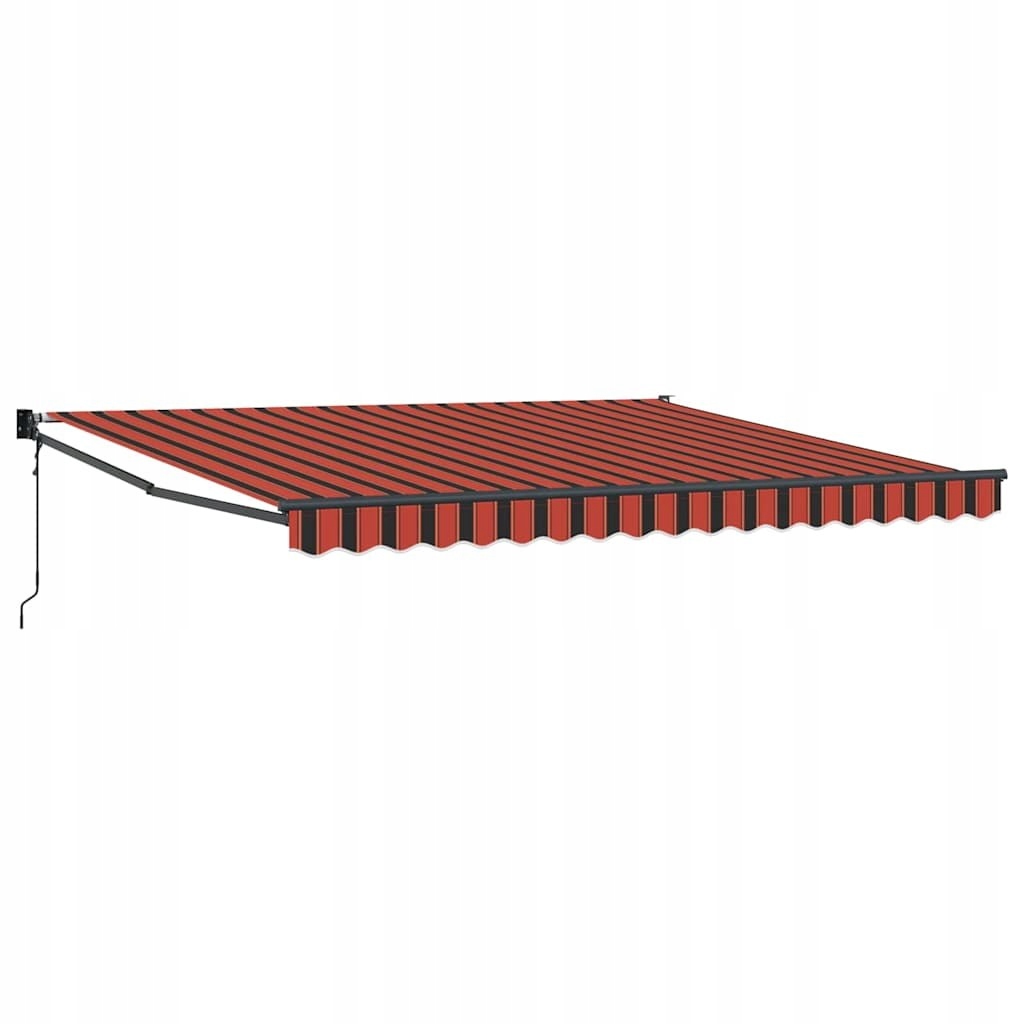 Markiza Zwijana Pomarańczowy I Brązowy 400 × 300CM Tkanina