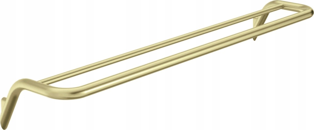 Silia brúsené zlato vešiak na uteráky, dvojitý nástenný (ADI_R631) /sm/