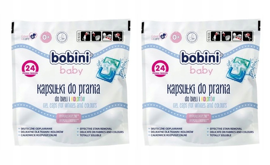 

Bobini kapsułki do prania Biel i Kolor 24szt x 2
