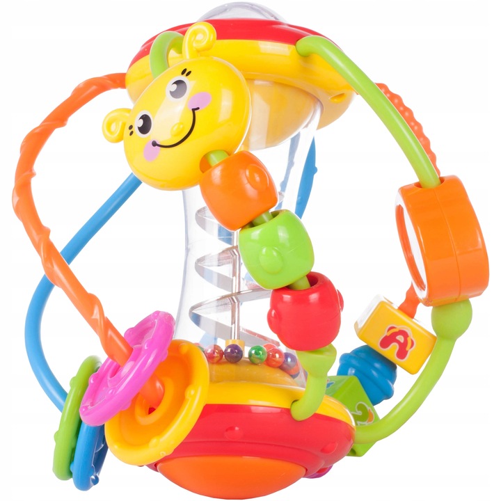 Duża kolorowa Kula grzechotka sensoryczna edukacyjna piłka Hola Płeć chłopcy dziewczynki unisex