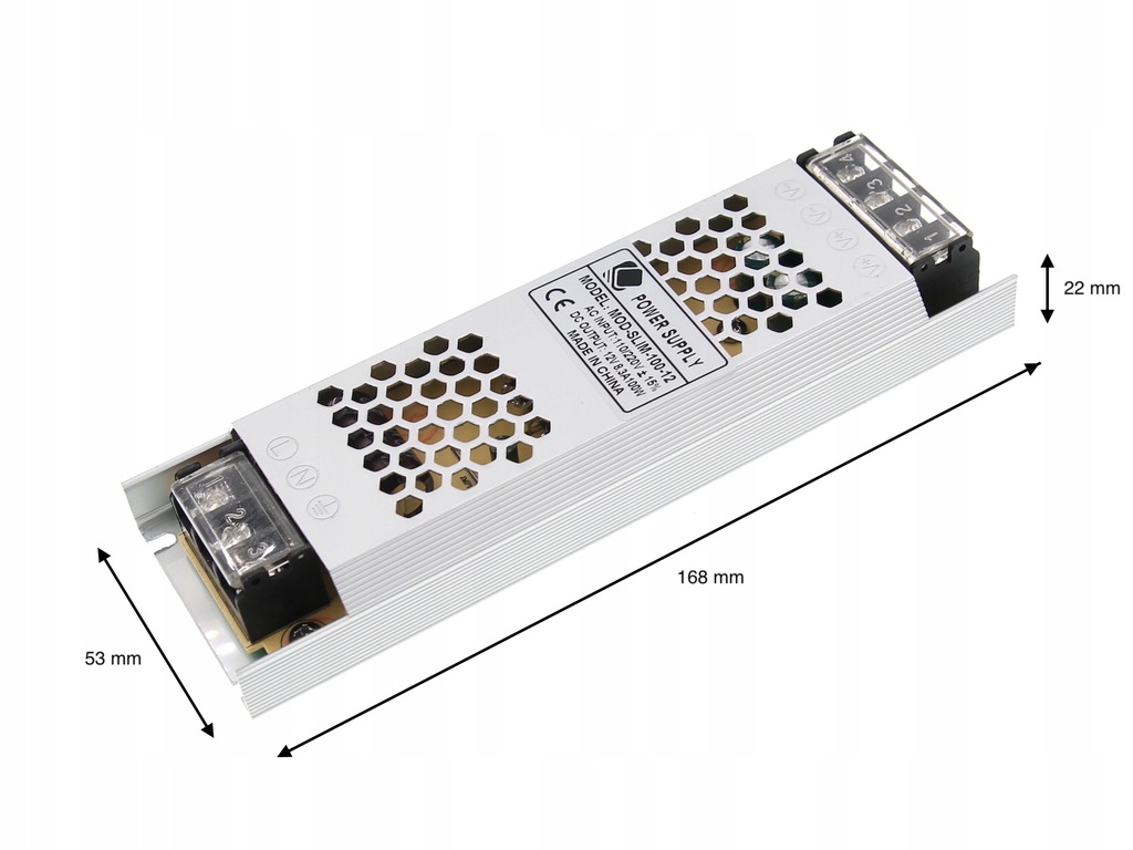 ZASILACZ 12V 100W 8,3A SLIM DO TAŚM LED IP20 Kod producenta ZMSL-13