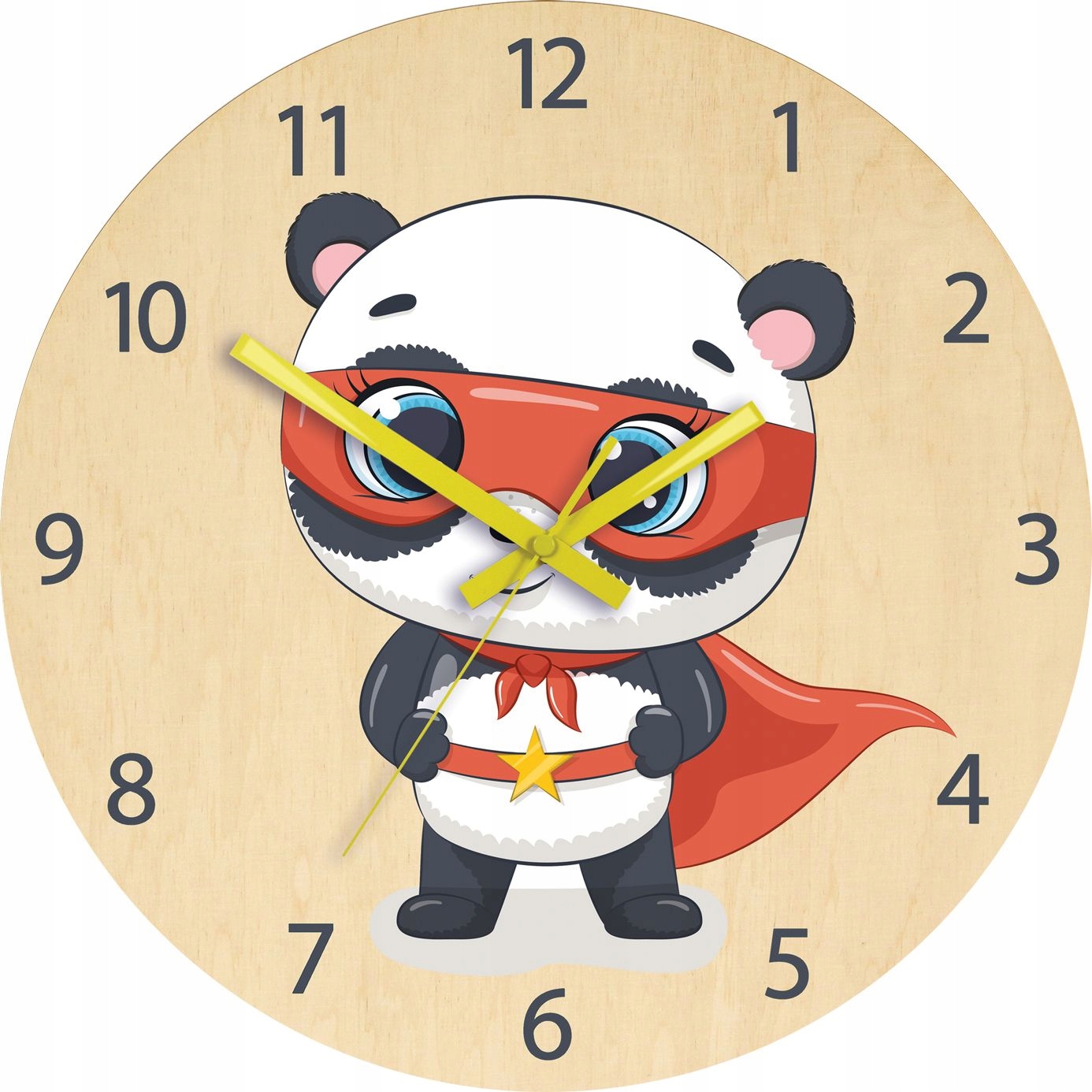 

Zegar Na Ścianę Ścienny Cichy Panda Bohater 30 CM