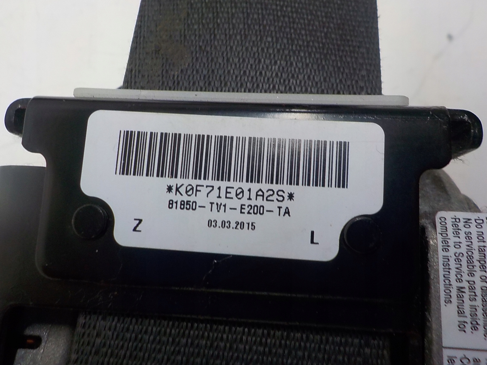 HONDA CIVIC IX Gurten Sicherheits Spanner links vorne 307850810