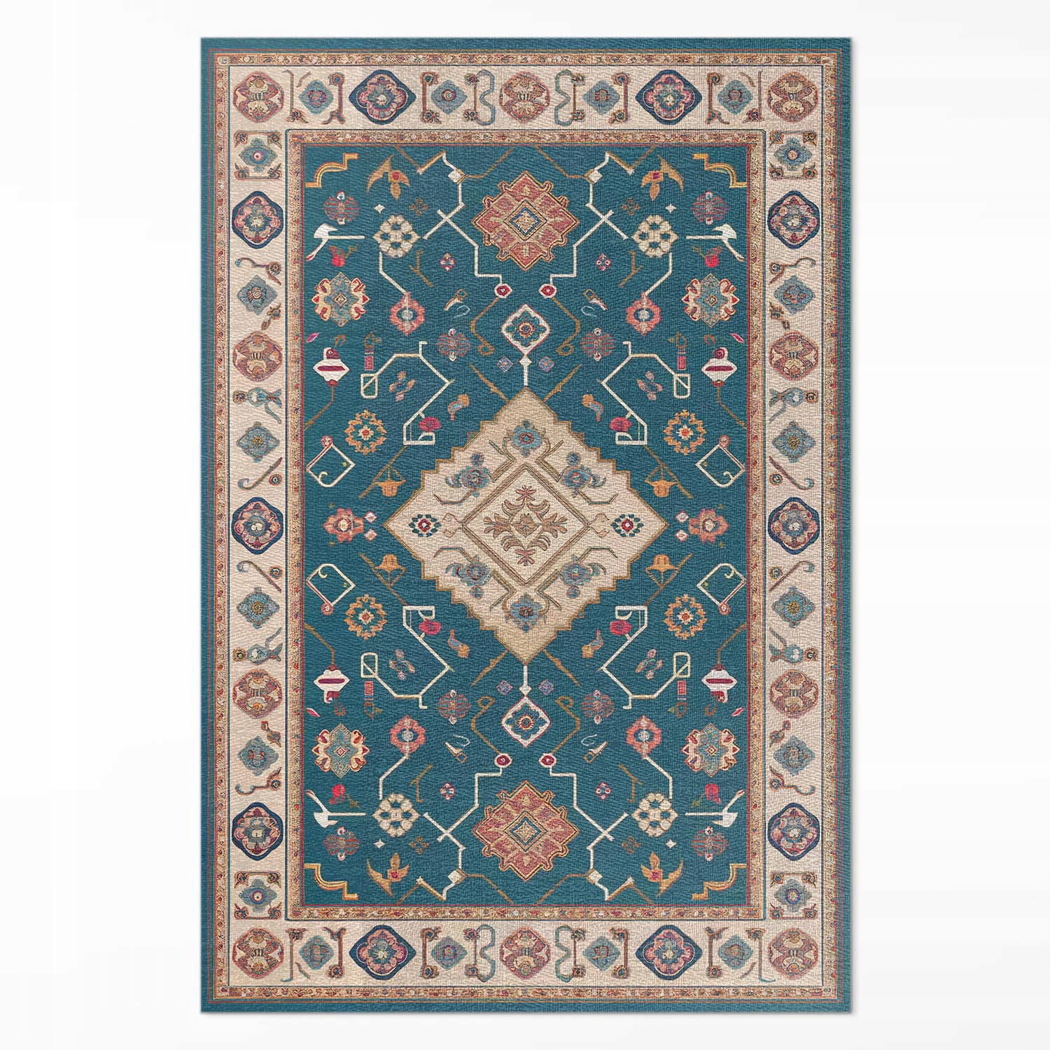 Pvc koberec Do Obývačky Ilustrácia perzských orientálnych vzorov Veľký 140 x 210 cm