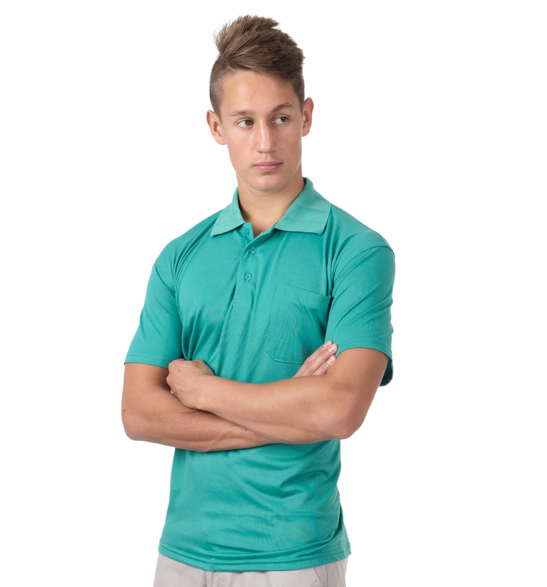

Koszulka Polo Męska Polówka Bawełna 601 L zielona