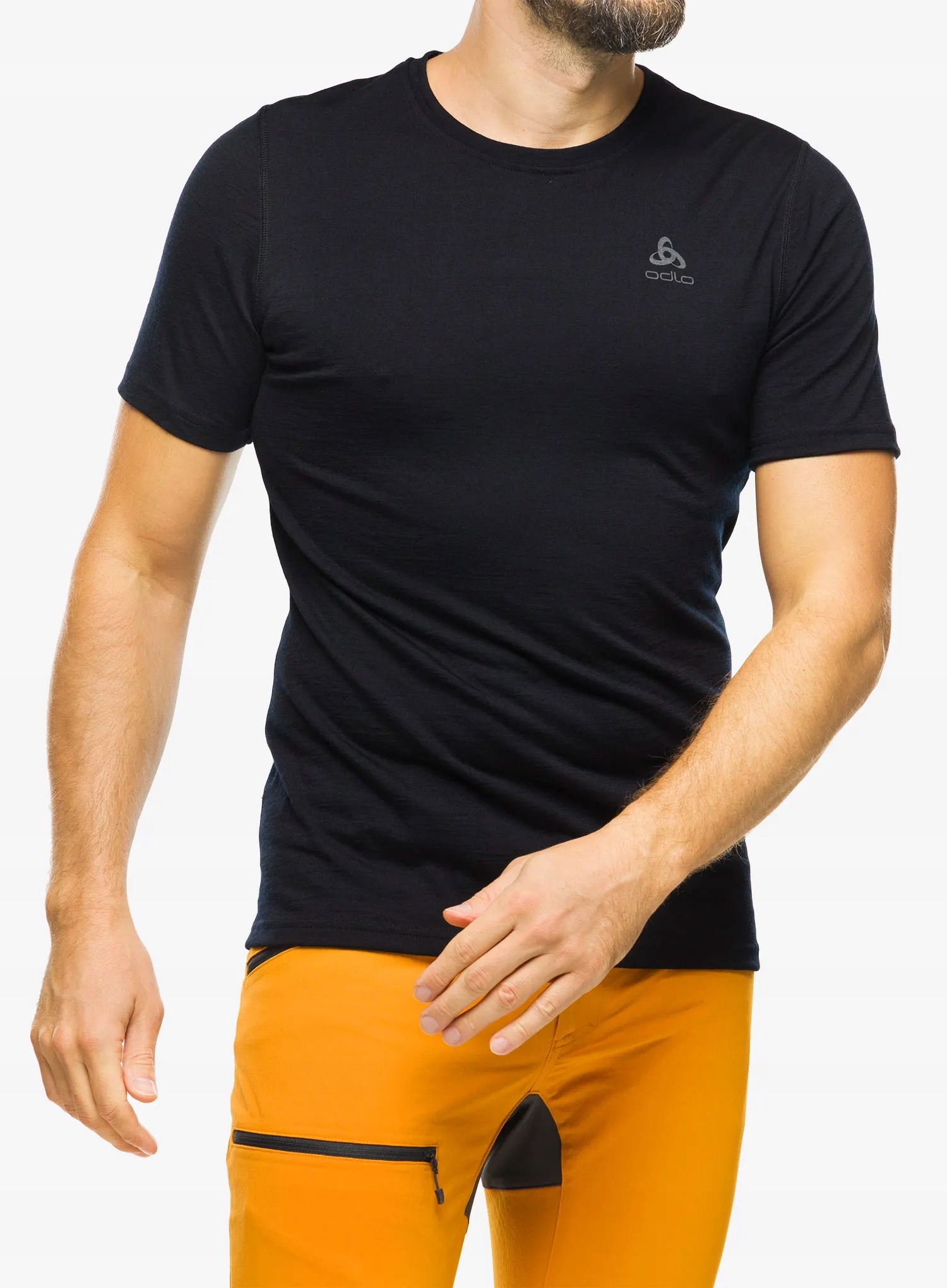 Koszulka termoaktywna Odlo Merino 200 Bl Top Crew Neck Ss black XXL