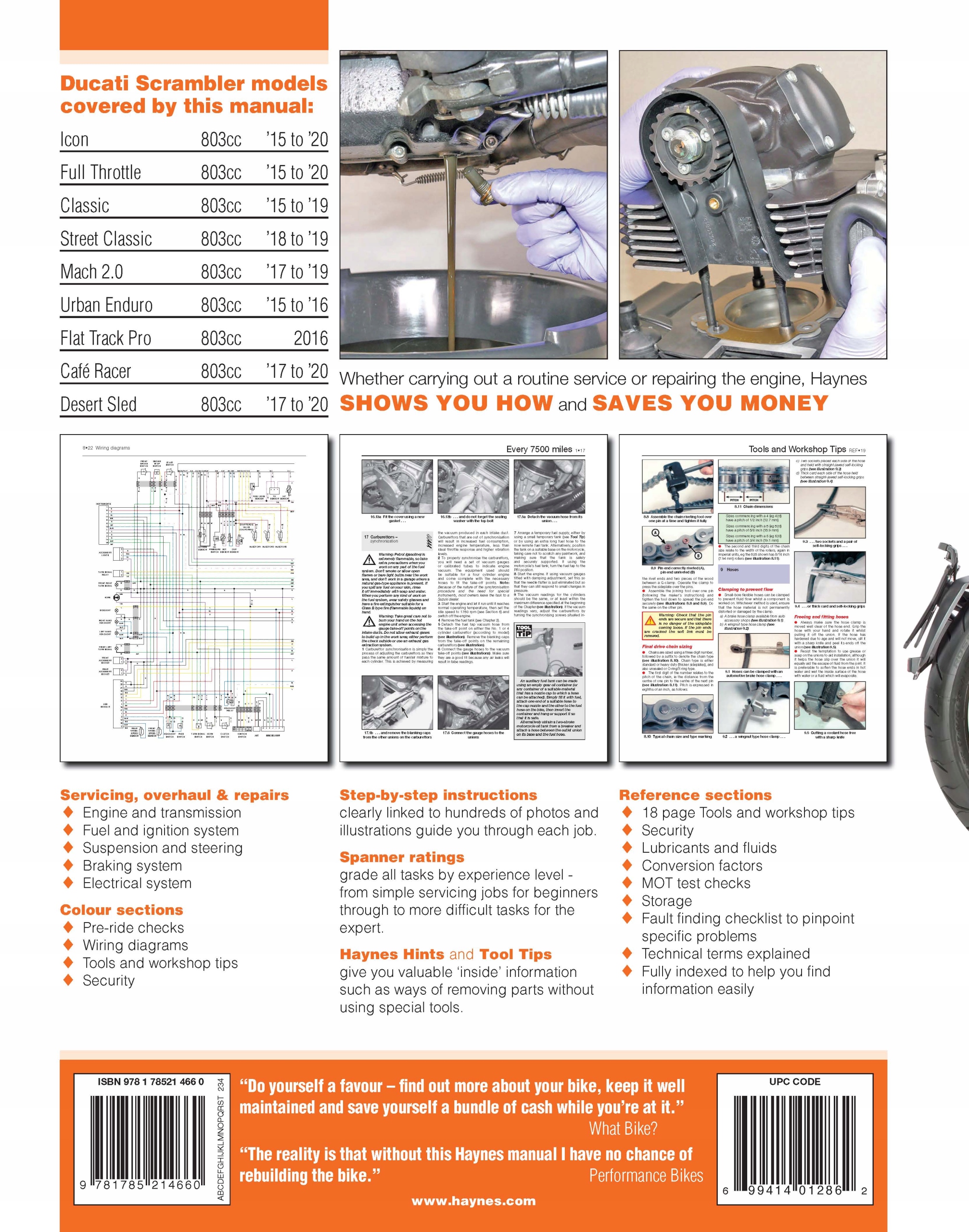 DUCATI FULL THROTTLE (15-20) ТЕХНИЧЕСКИЕ ХАРАКТЕРИСТИКИ, РЕМОНТ