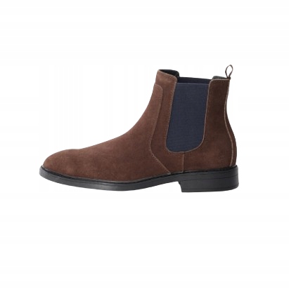 Pier One Hnědé Dýky Ze Semišové Kůže, Modrá Guma, 40 T_a