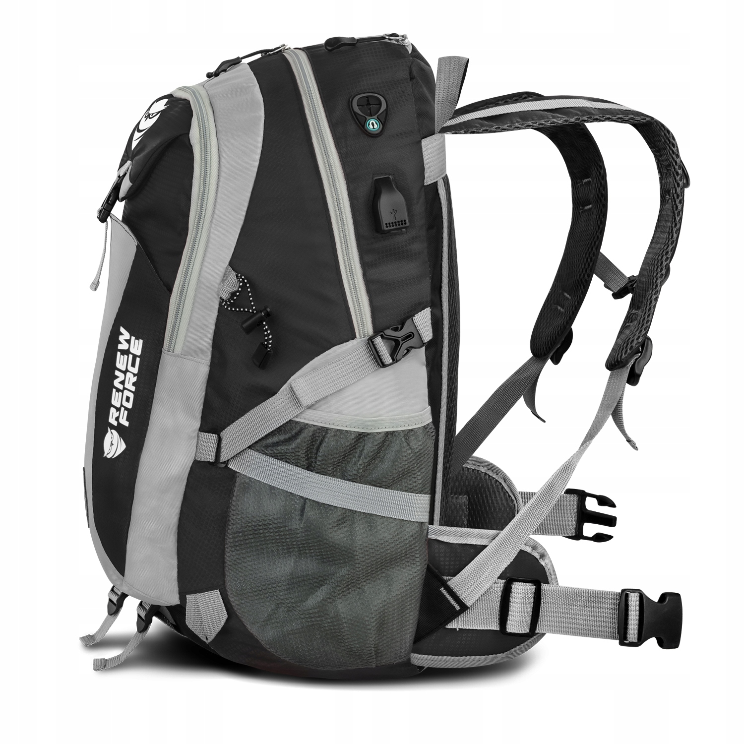 PLECAK TURYSTYCZNY SPORTOWY TREKKINGOWY MIEJSKI WOODPORNY NA ROWER 40L XL Marka Renew Force