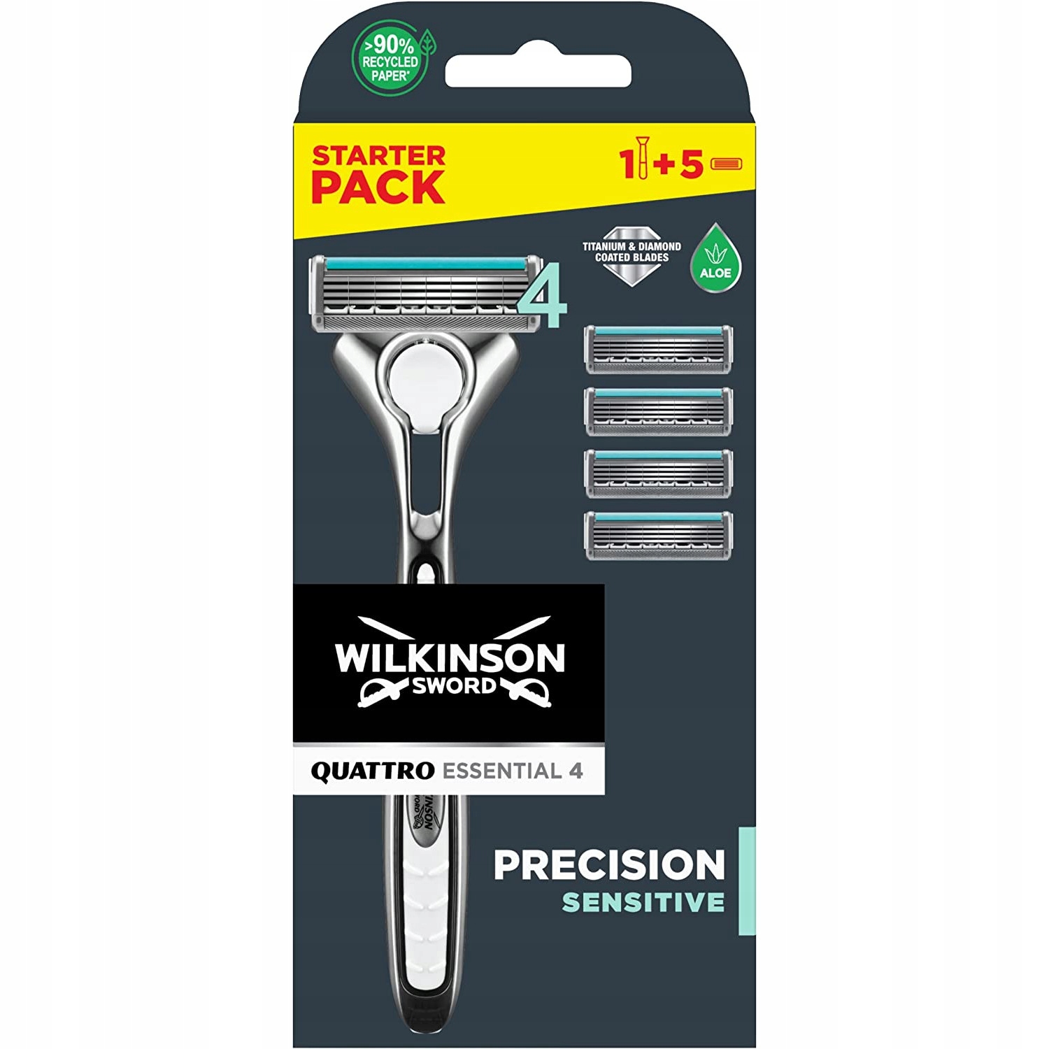 

Zestaw Wilkinson Quattro Titanium 5x Wkłady+Rączka