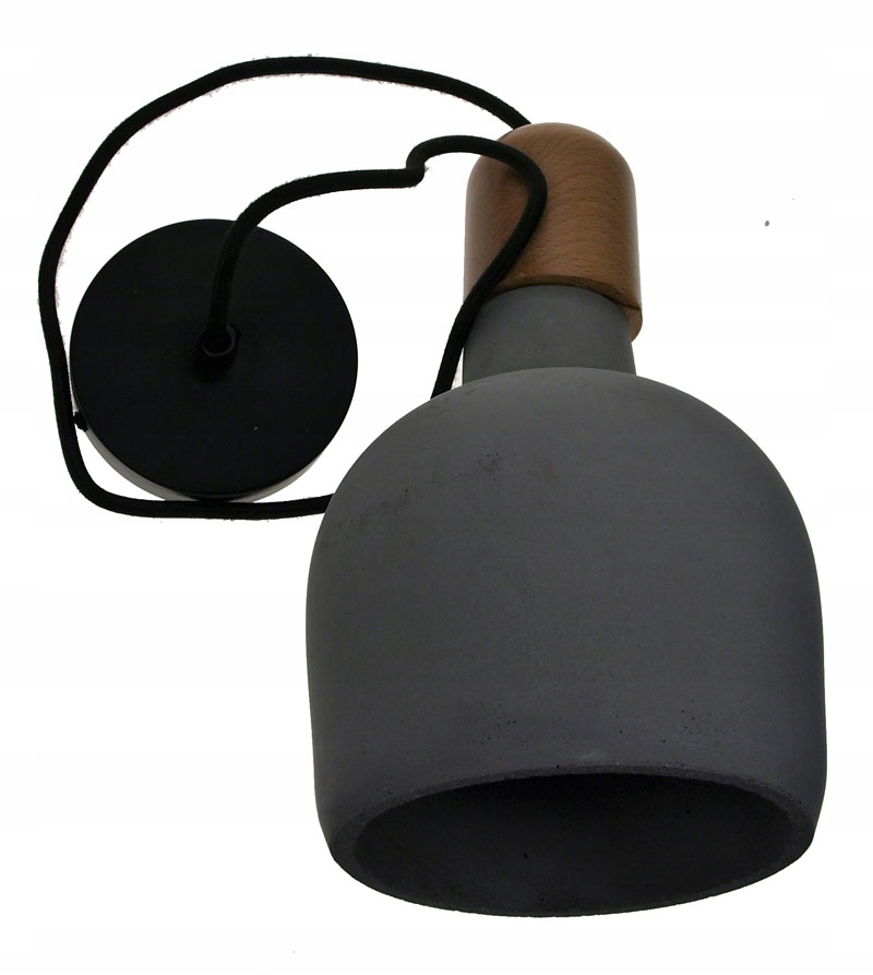 Lampa wisząca drewno - beton 2 Marka inna