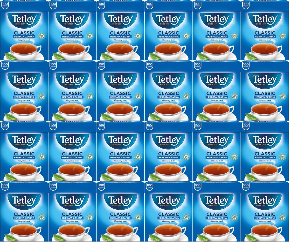 Herbata Czarna Tetley Classic 100 Torebek Ekspresowa 150g x24