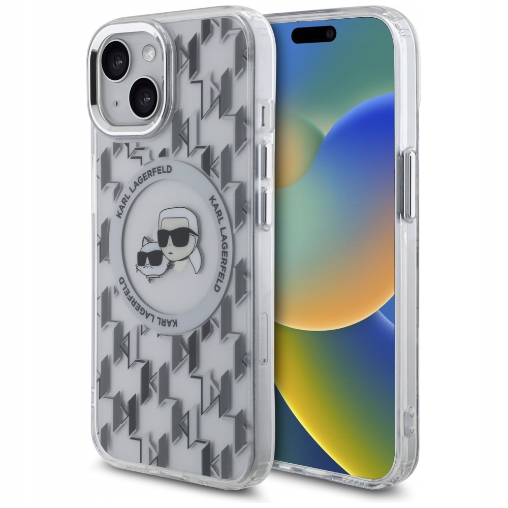 Pouzdro Karl Lagerfeld Pro Iphone 15 6.1" Průhledné Magsafe Monogram