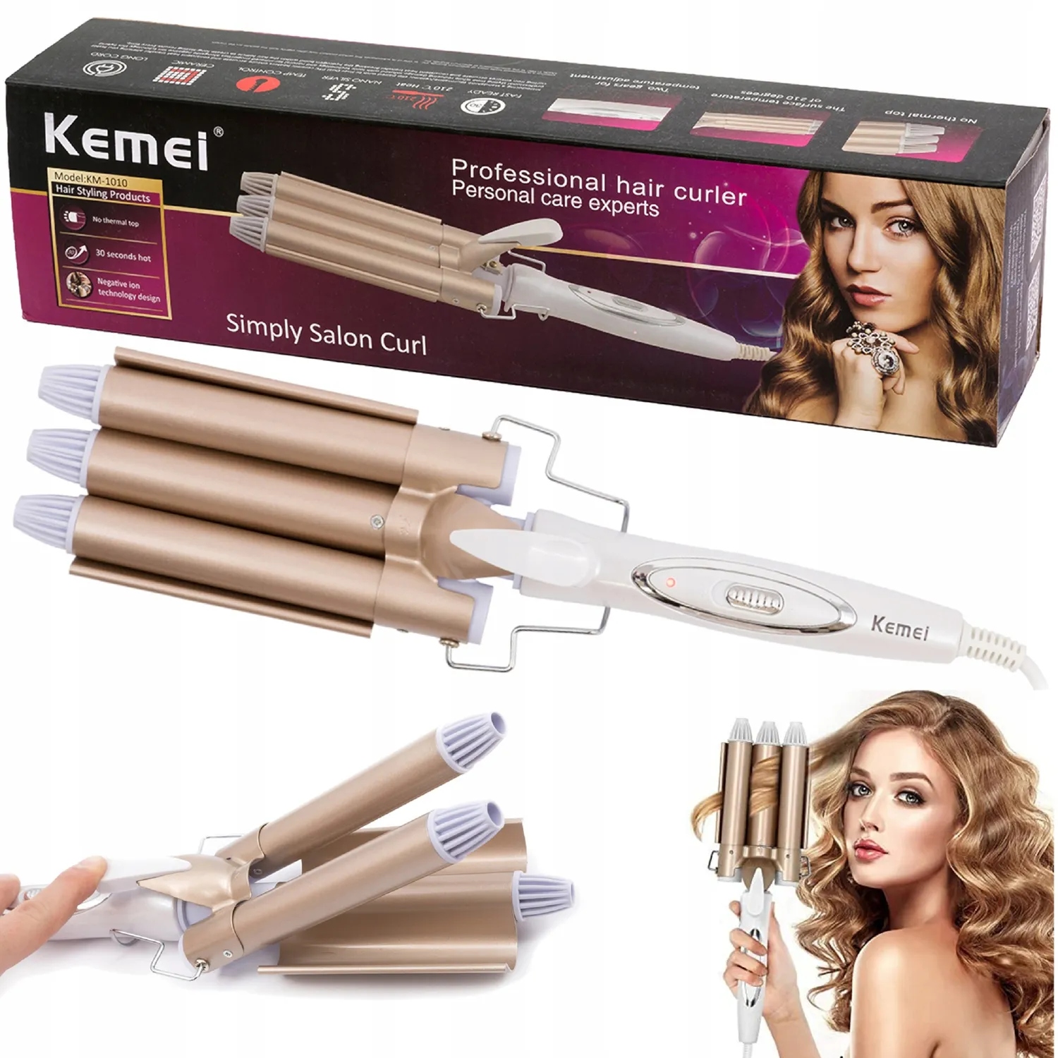 Falownica Lokówka Do Włosów Karbownica Zestaw Do Efektownej Stylizacji