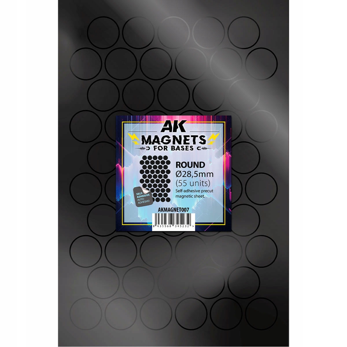 AK Interactive MAGNET007 Magnesy do podstawek okrągłe 28,5 mm 55 szt