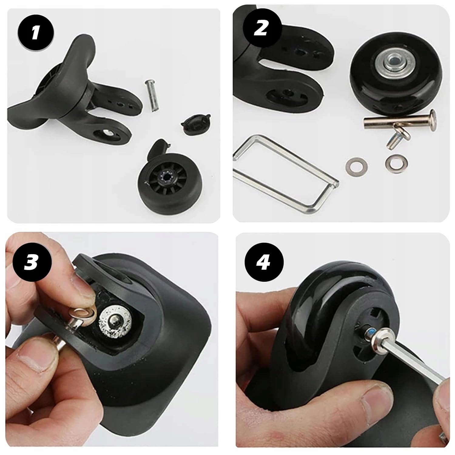 KÓŁKO DO WALIZKI CZĘŚCI BAGAŻ WALIZEK TORBY 4 SZT Rodzaj podróżna