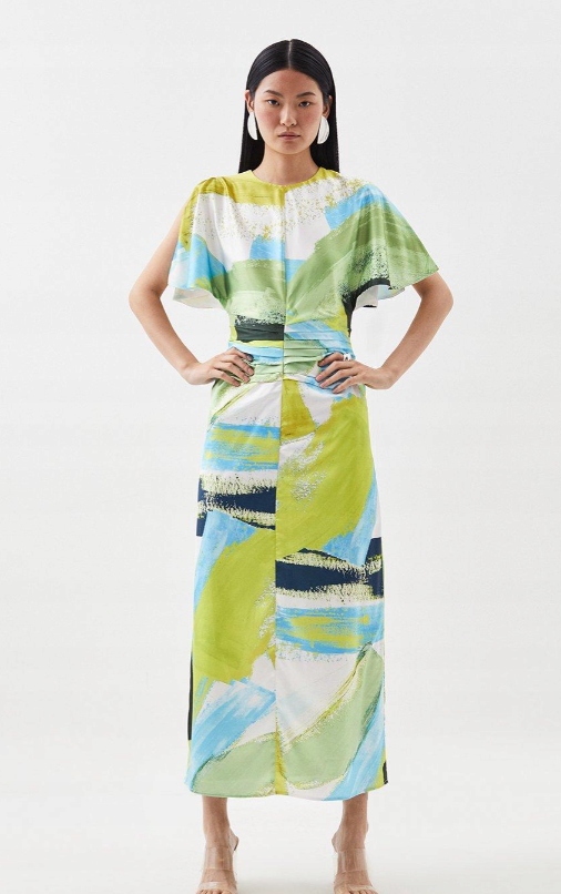 Karen Millen Šaty Jednoduchý Krátký Rukáv 40 Y1U