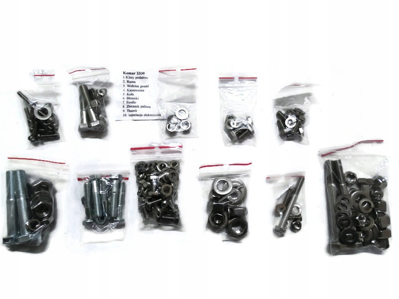 Komplet śrub Komar 2330 Nierdzewne