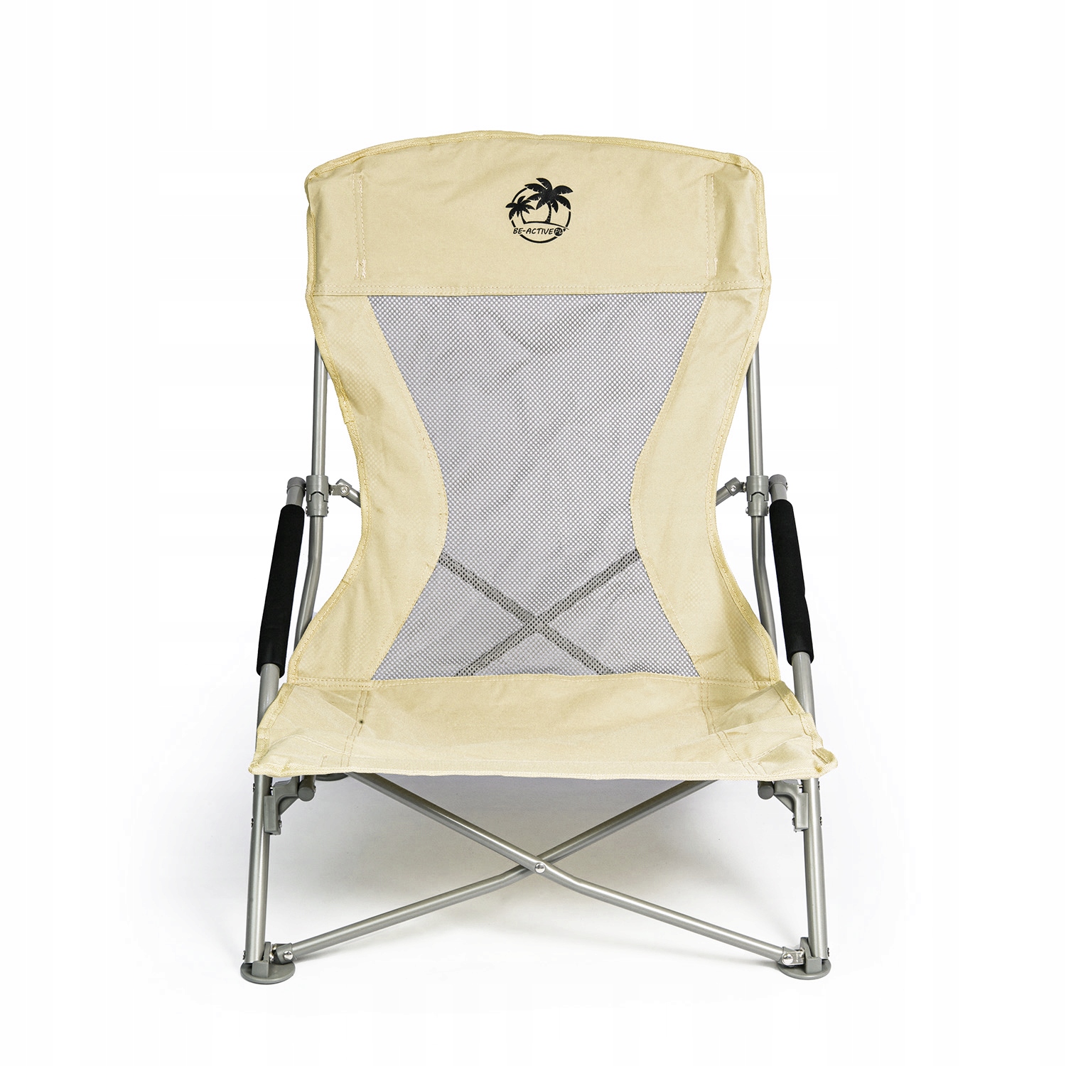 KRZESŁO TURYSTYCZNE SKŁADANE KEMPINGOWE LEŻAK PLAŻOWY OGRODOWY Z OPARCIEM Marka inna