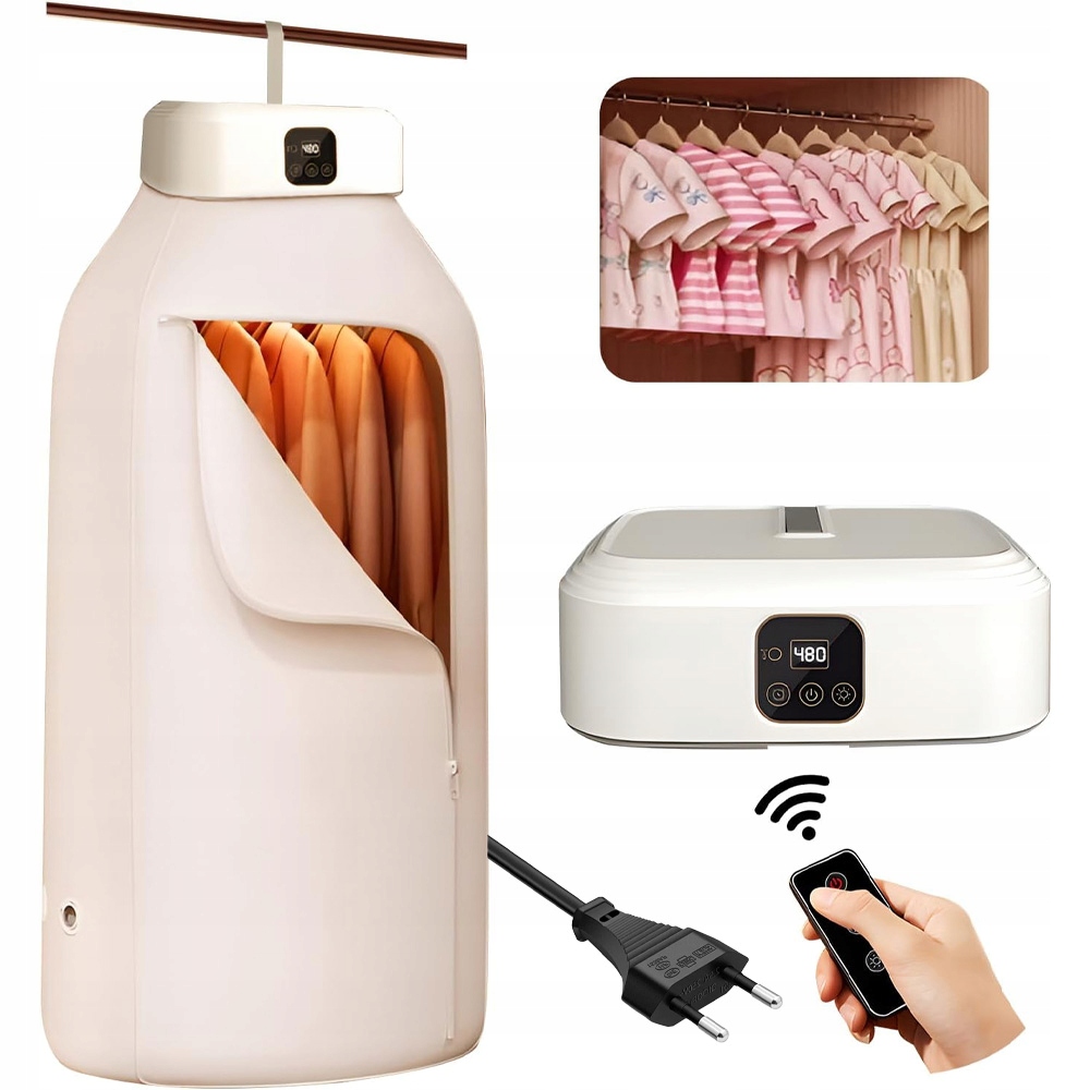 Levně Mini Sušák Na Prádlo 600W 2REŽIMY Teplý Vzduch Sušák Skládací 360°