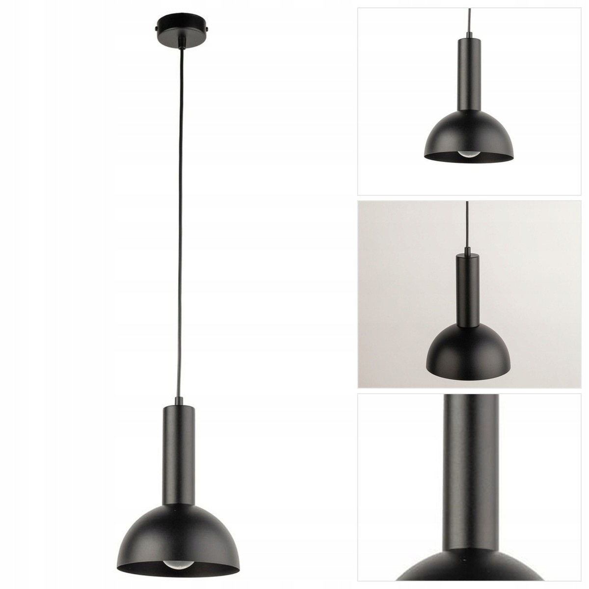 Černá závěsná lampa Vitrum S s nastavitelnou výškou nad barem Sigma Lighting