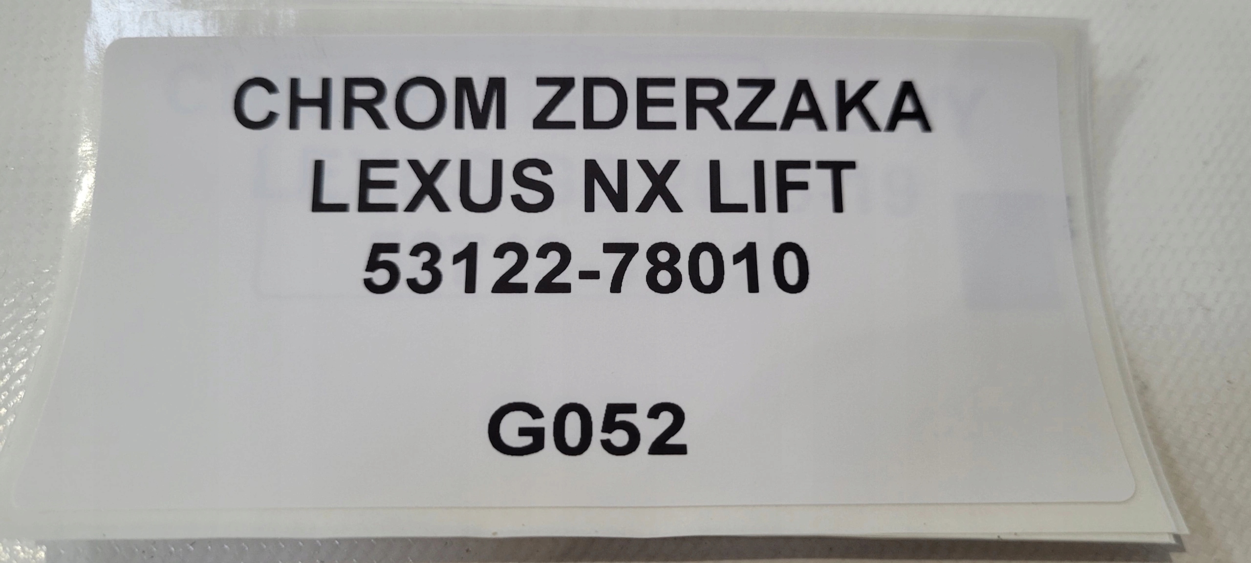CHROM Paraurti LEXUS NX LIFT 53122-78010 Originale