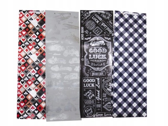 Torebka na butelkę urodzinowa KRATA AUTA KARTY KB 1szt.