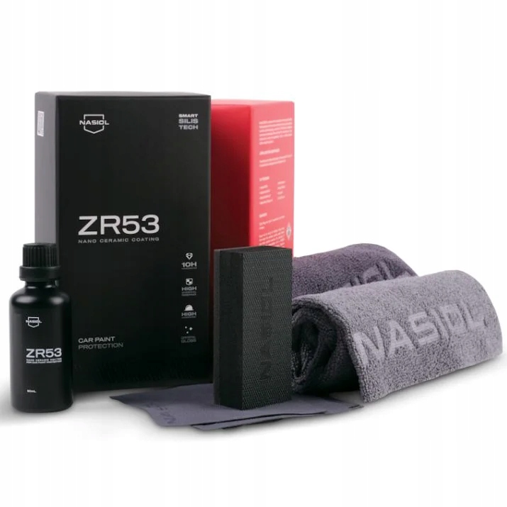 NASIOL ZR53 profesjonalna powłoka nano ceramiczna 10H trwałość 36msc ZESTAW
