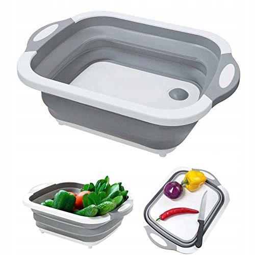 MISKA SKŁADANA SILIKONOWA Z ODPŁYWEM DESKA ZLEW