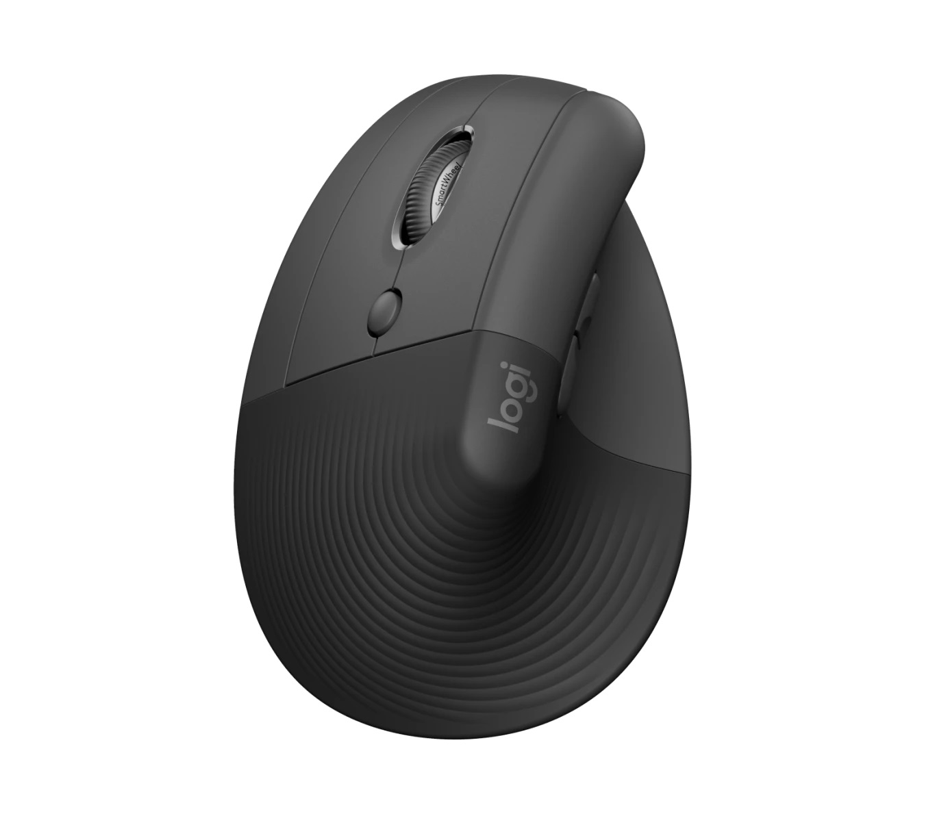Logitech Lift/Vertikálna/Optická/Pre ľavákov/4 000 DPI/USB+BT/Grafitová