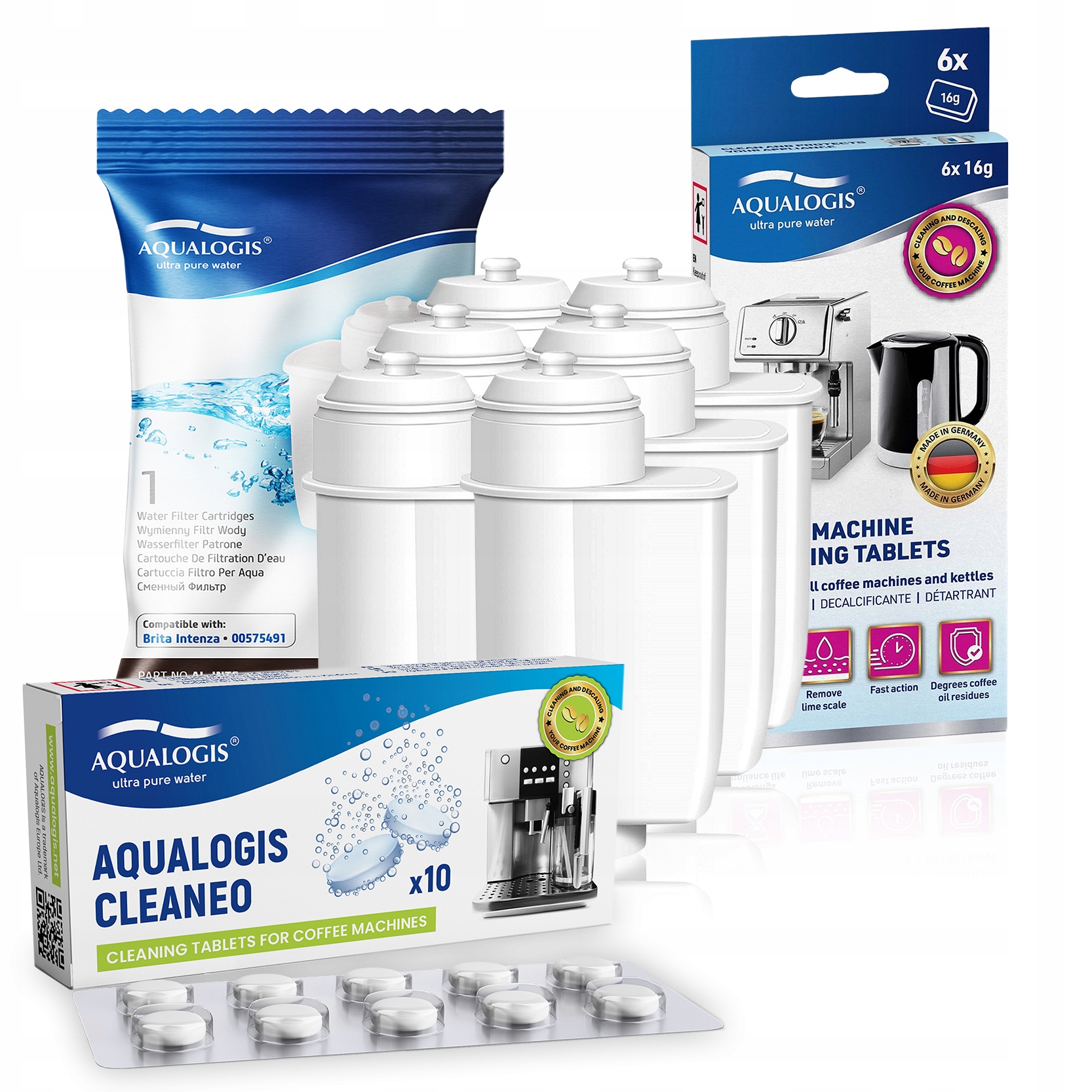 Zestaw Do Ekspresów Siemens AL-Inte 6szt, Decalc, Cleaneo