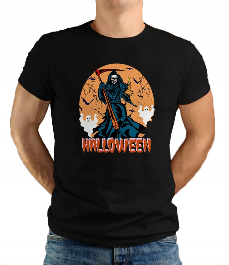 

Koszulka Halloween Kostucha śmierć duch czarna 5XL