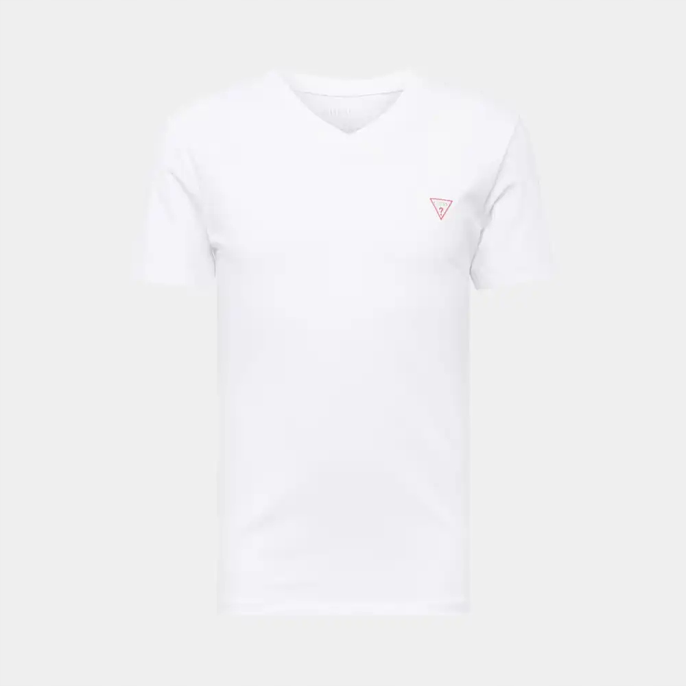 Pánské bílé tričko Guess V-neck M