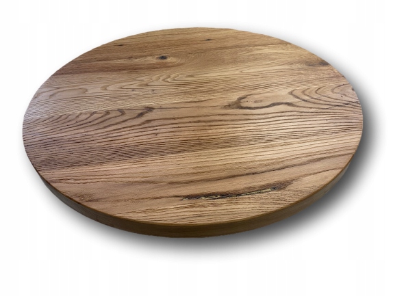 Blat Dębowy Lamela Lita 4CM 80x80cm Okrągły Dąb Producent