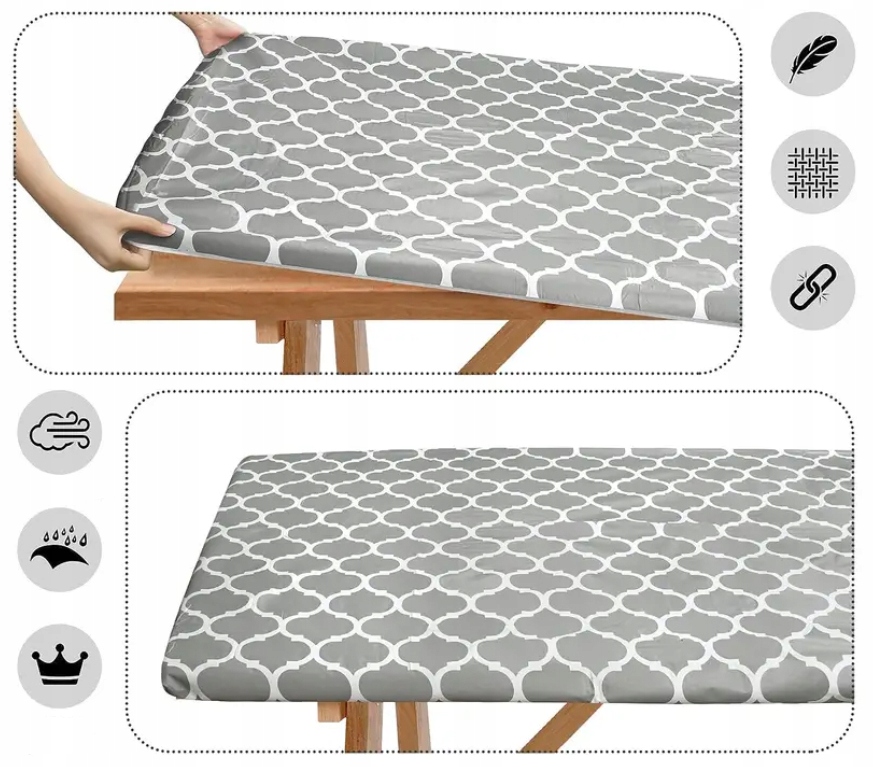 POKROWIEC OCHRONNY NA STÓŁ OGRODOWY + 2 ŁAWY OBRUS PVC Kod producenta Q54D