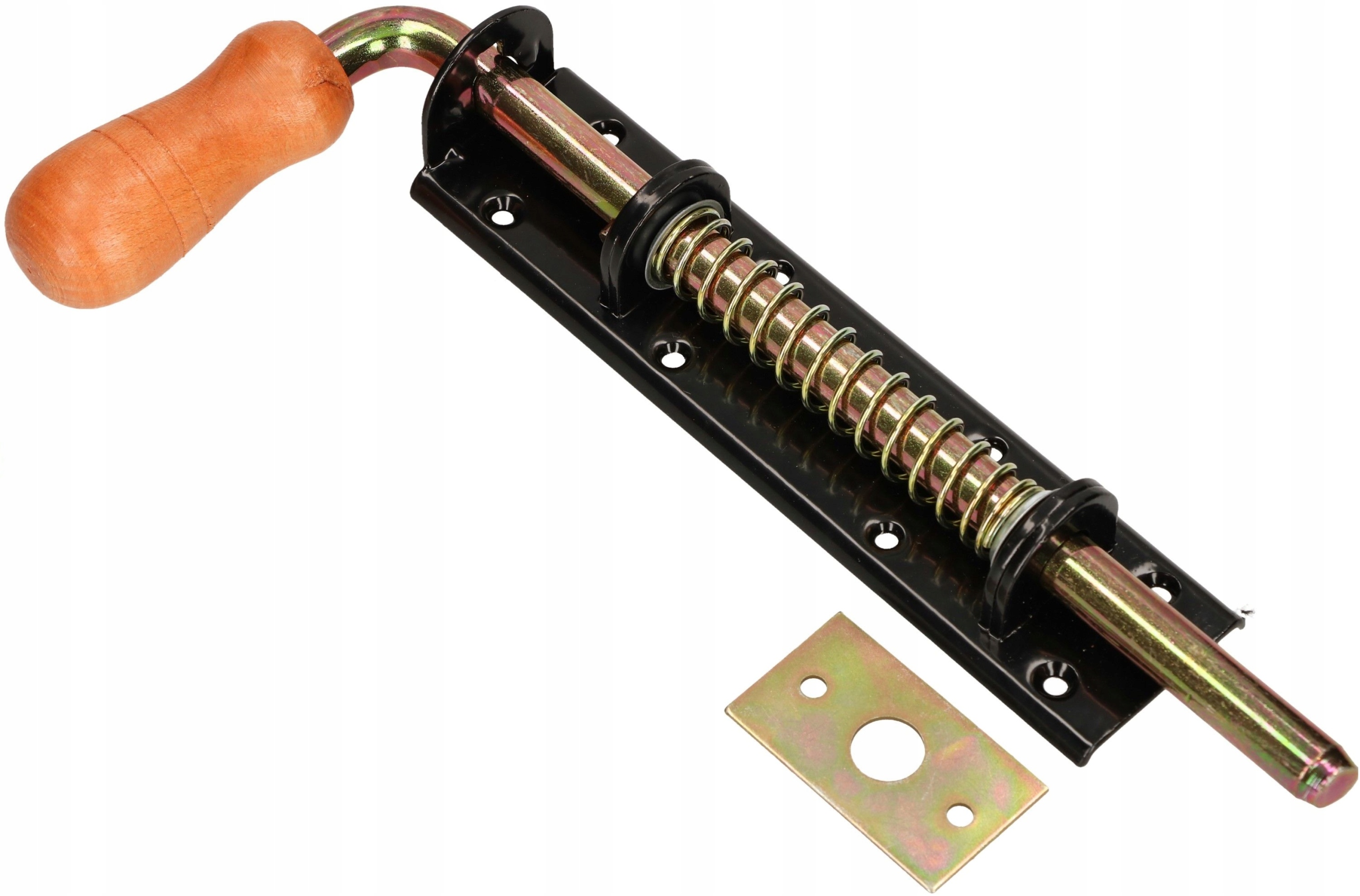 ZASUWA ZASUWKA 250 MM RYGIEL BRAMY DRZWI SPRĘŻYNA WĄSKA SPRĘŻYNOWA