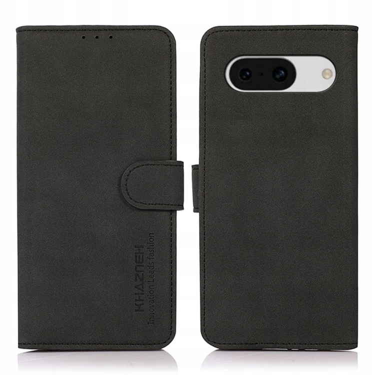 Etui Google Pixel 8a Khazneh Matte Texture Leather Phone Case(Czarny)