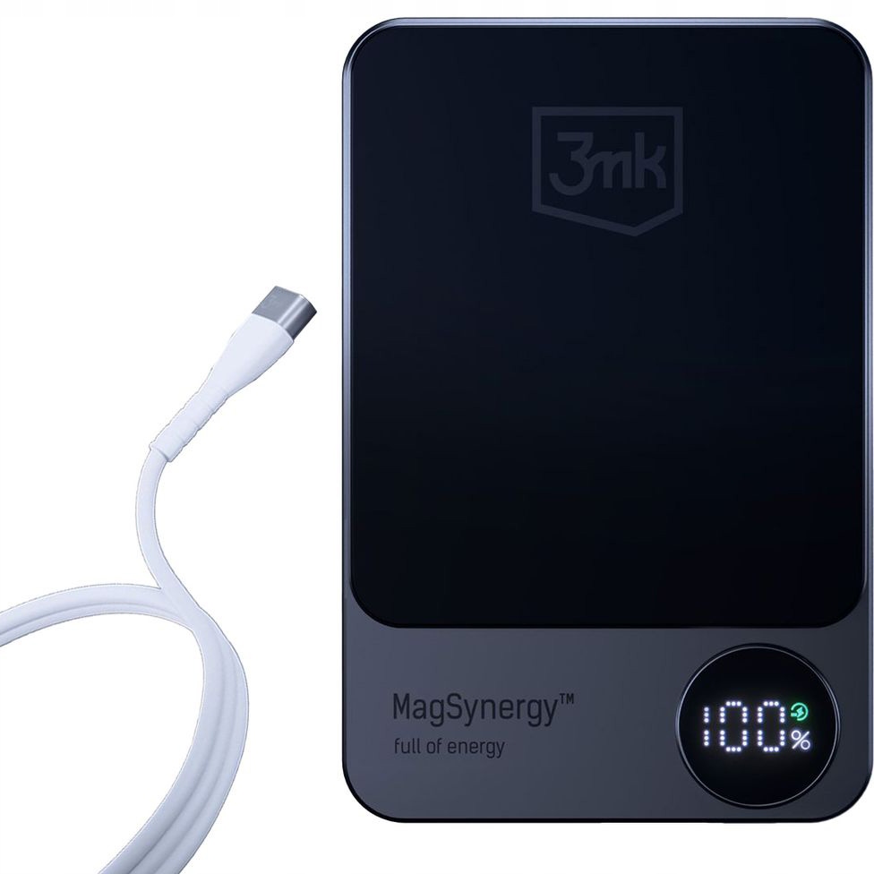 Powerbanka 3mk, 5000 mAh pro MagSafe, 18 W, rychlé nabíjení, s Usb-c kabelem