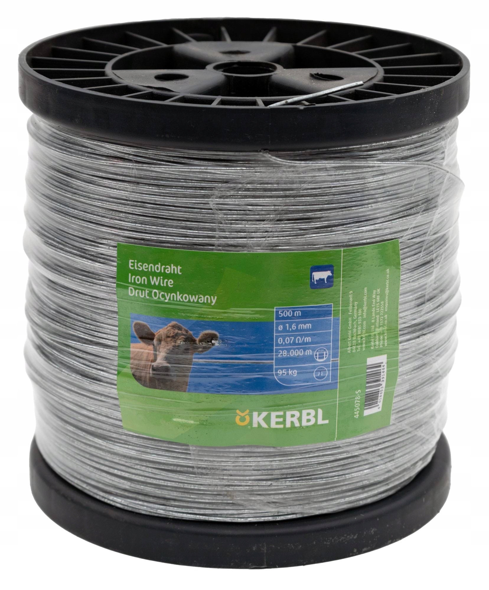 Pozinkovaný Drát Pro Elektrické Ploty Malá Cívka 1,6 mm 500 m Kerbl