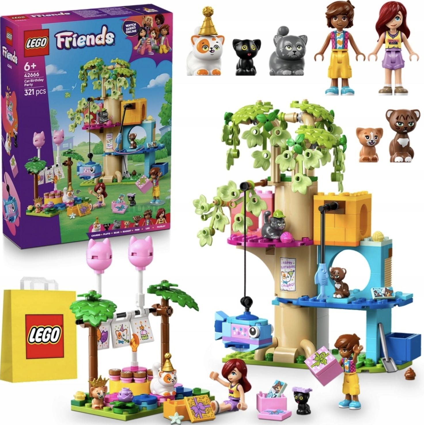 Klocki Lego Friends 42666 Domek Na Drzewie Urodziny Kotka Weterynarz Lekarz