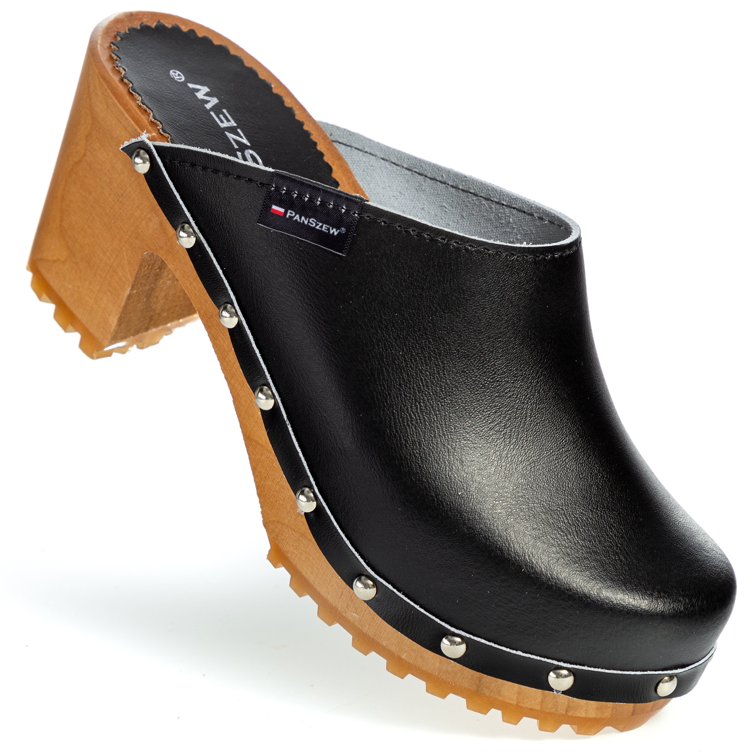 PanSzew Originální dámské kožené chodítka Klasické dřeváky 35-41